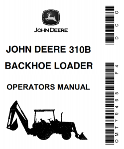 John Deere 310B Backhoe Loader Operator's Manual