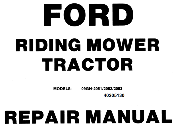 Ford Rider Mower Tractors R8 & R11