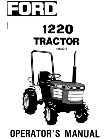 Ford 1220 Tractor Operator's Manual