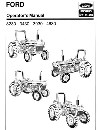 Ford 3230, 3430, 3930, 4630 Tractors Operator's Manual