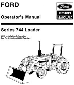 Ford 744 Series Loader Operator's Manual