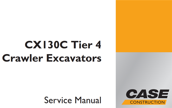 Case CX130C Tier 4 Crawler Excavators Service Repair Manual