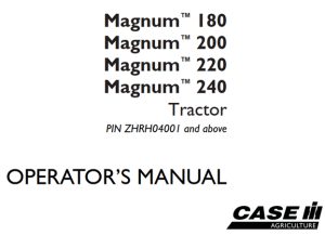 Case IH Magnum 180, Magnum 200, Magnum 220, Magnum 240 Tractor