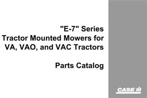 J.I. Case "E-7" Series Tractor Mounted Mowers Parts Catalog