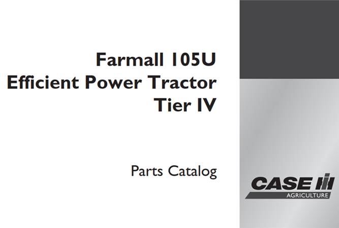 Case IH Farmall 105U Efficient Power Tractor - Tier IV Parts Catalog