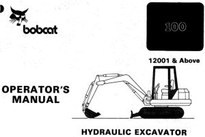 Bobcat 100 Hydraulic Excavator Operator's Manual