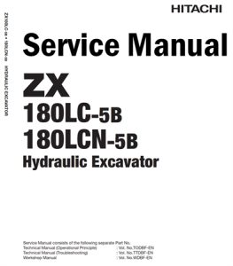Hitachi ZX180LC-5B, ZX180LCN-5B Hydraulic Excavator Service Repair Manual