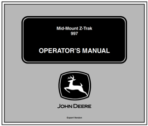 John Deere Mid-Mount Z-Trak 997 Diesel Operator's Manual