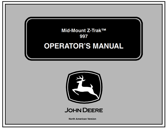 John Deere Mid-Mount Z-Trak 997 Diesel Operator's Manual