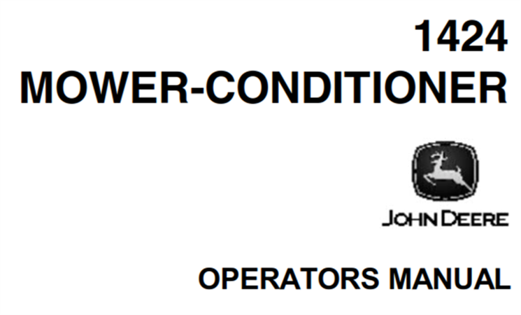 John Deere 1424 Mower-Conditioner Operator's Manual