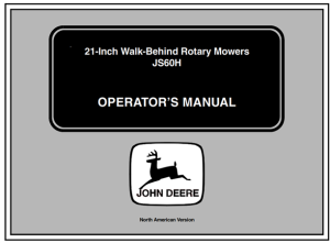 John Deere JS60H 21-Inch Walk-Behind Rotary Mowers