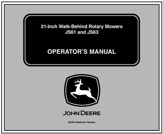 John Deere JS61, JS63 21-Inch Walk-Behind Rotary Mowers