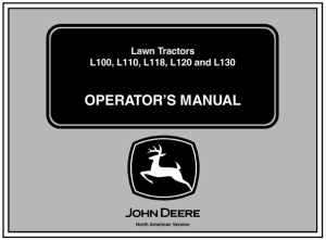 John Deere L100, L110, L118, L120, L130 Lawn Tractors