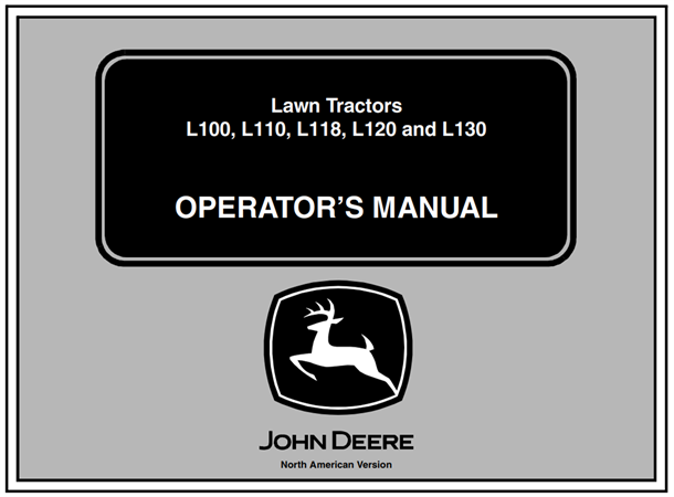 John Deere L100, L110, L118, L120, L130 Lawn Tractors