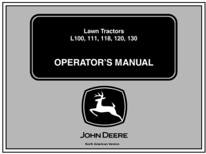 John Deere L100, L111, L118, L120, L130 Lawn Tractors