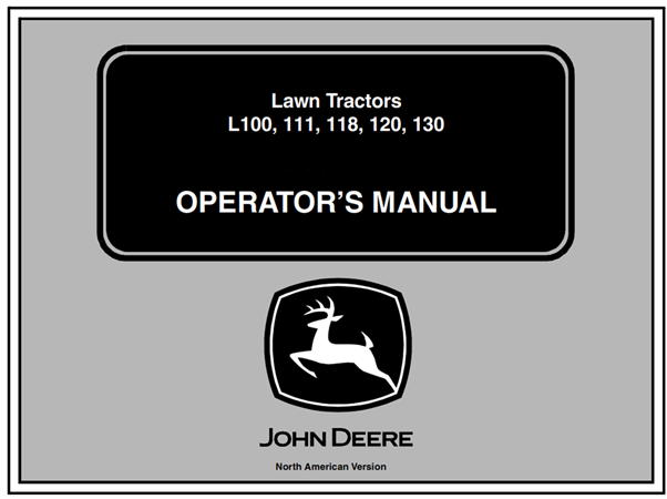 John Deere L100, L111, L118, L120, L130 Lawn Tractors