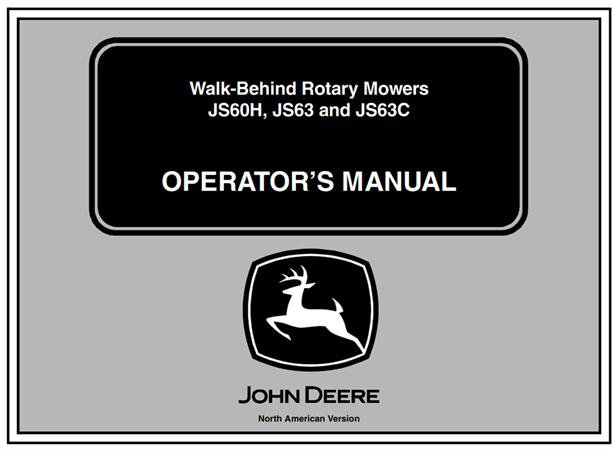 John Deere JS60H, JS63, JS63C Walk-Behind Rotary Mowers