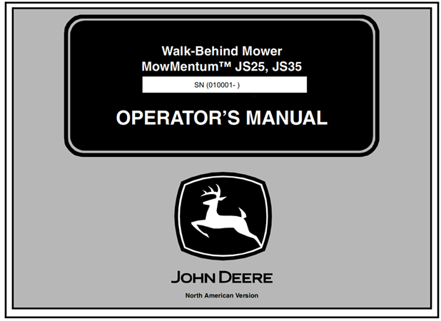 John Deere MowMentum JS25, JS35 Walk-Behind Mower