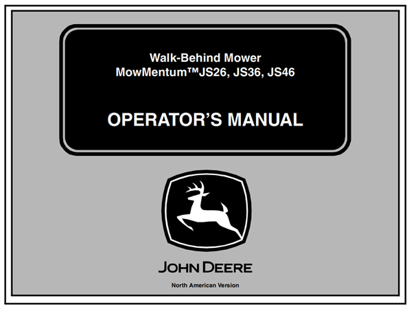 John Deere MowMentum JS26, JS36, JS46 Walk-Behind Mower