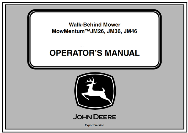 John Deere MowMentum JM26, JM36, JM46 Walk-Behind Mower