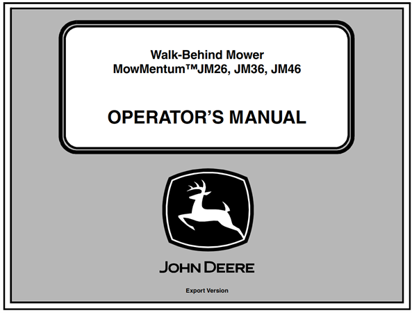 John Deere MowMentum JM26, JM36, JM46 Walk-Behind Mower