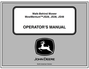 John Deere MowMentum JS28, JS38, JS48 Walk-Behind Mower