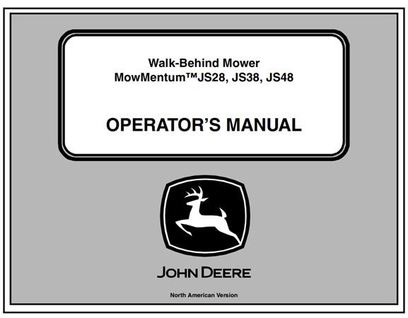 John Deere MowMentum JS28, JS38, JS48 Walk-Behind Mower
