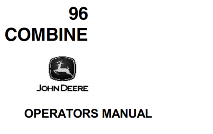 John Deere 96 Combine Operator's Manual