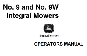 John Deere No.9 & No.9W Integral Mowers