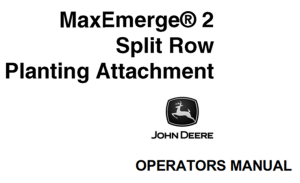 John Deere MaxEmerge 2 Split Row Planting Attachment