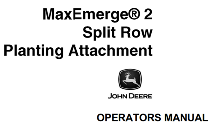John Deere MaxEmerge 2 Split Row Planting Attachment