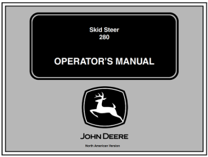 John Deere 280 Skid Steer Operator's Manual