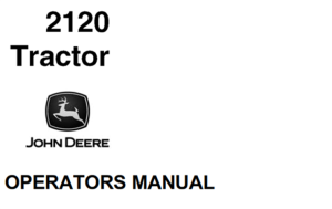 John Deere 2120 Tractor Operator's Manual