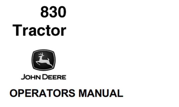 John Deere 830 Tractor Operator's Manual