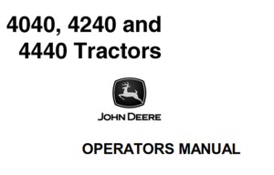 John Deere 4040, 4240, 4440 Tractors Operator's Manual