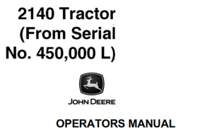 John Deere 2140 Tractor Operator's Manual