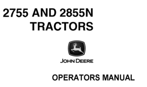 John Deere 2755, 2855N Tractors Operator's Manual