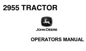 John Deere 2955 Tractor Operator's Manual