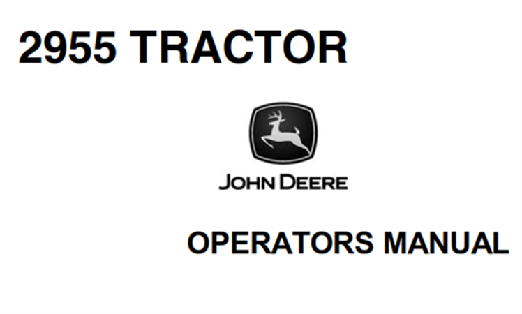 John Deere 2955 Tractor Operator's Manual