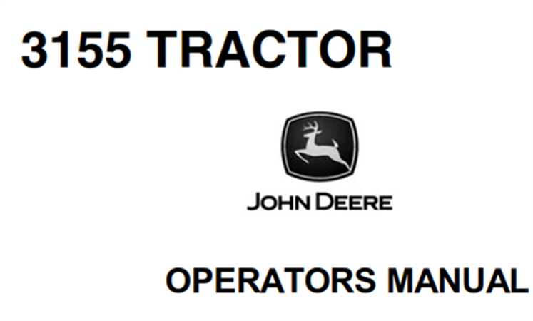 John Deere 3155 Tractor Operator's Manual