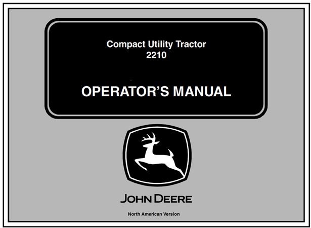 John Deere 2210 Compact Utility Tractor Operator's Manual