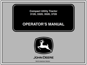 John Deere 3120, 3320, 3520, 3720 Compact Utility Tractors