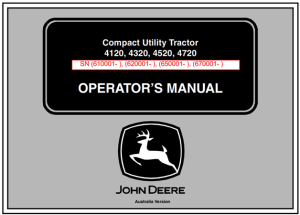 John Deere 4120, 4320, 4520, 4720 Compact Utility Tractor