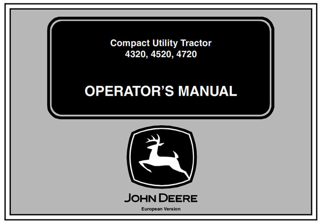 John Deere 4320, 4520, 4720 Compact Utility Tractor