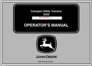 John Deere 2520 Compact Utility Tractor Operator's Manual
