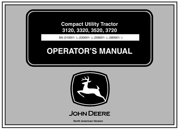 John Deere 3120, 3320, 3520, 3720 Compact Utility Tractor