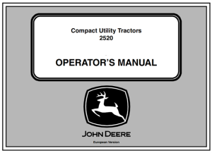 John Deere 2520 Compact Utility Tractor Operator's Manual