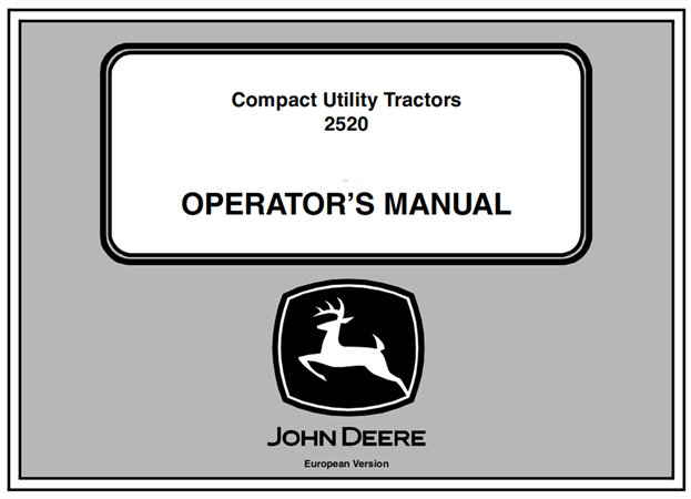 John Deere 2520 Compact Utility Tractor Operator's Manual