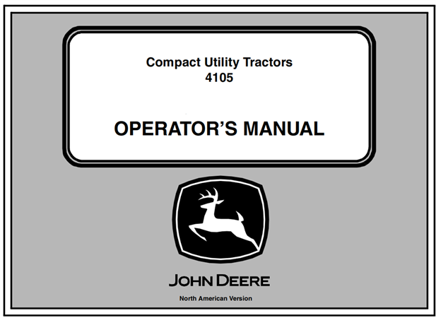 John Deere 4105 Compact Utility Tractor Operator's Manual