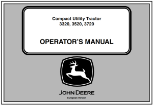 John Deere 3320, 3520, 3720 Compact Utility Tractors